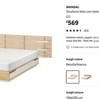 Letto IKEA MANDAL Matrimoniale