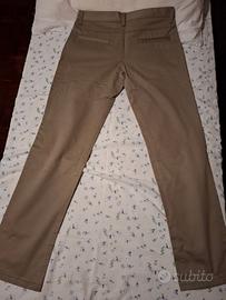 Pantaloni Uomo Zara Beige T46 cotone elasticizzato
