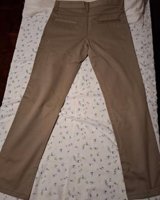 Pantaloni Uomo Zara Beige T46 cotone elasticizzato
