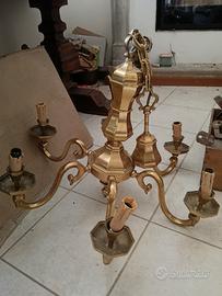 lampadario in ottone 