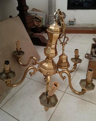 lampadario in ottone 
