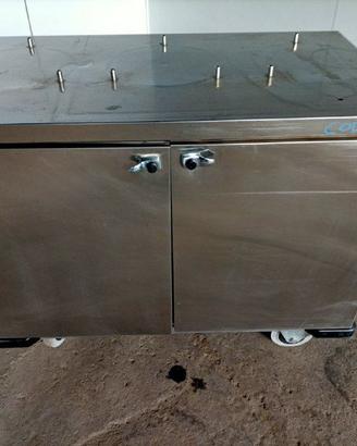 Carrello Porta Piatti in Acciaio Inox con Cassetto