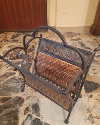 Portariviste vintage stile ferro battuto