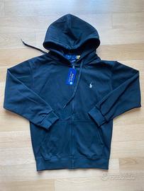 felpa ralph lauren con zip nera