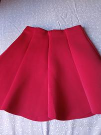 gonna bimba rossa taglia 4 anni 