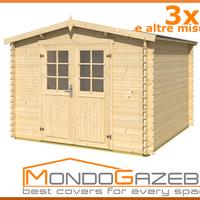 Casetta legno Turchese 2x3 28mm gazebo attrezzi