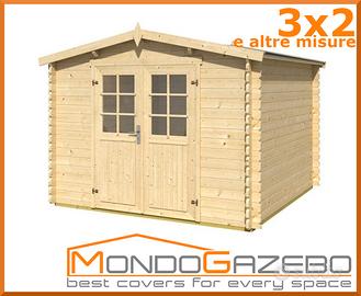 Casetta legno Turchese 2x3 28mm gazebo attrezzi