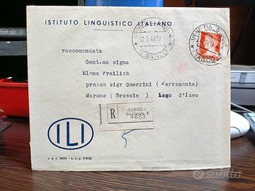 Rara Raccomandata RSI 1944 COMPLETA di Letter