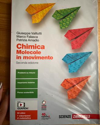Libro scolastico chimica molecole in movimento