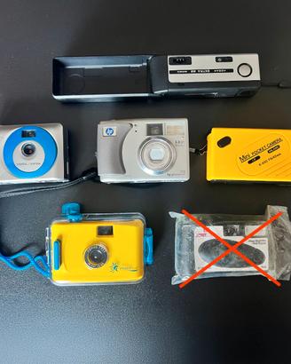Lotto di 5 fotocamere analogiche/digitali
