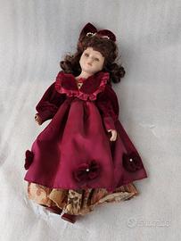 BAMBOLA VINTAGE "DAMA A PASSEGGIO" PORCELLANA