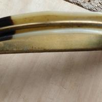 Antica maniglia in bachelite piastrina in ottone v