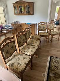 Set di 6 sedie in legno