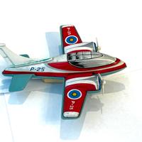 Aeroplano giocattolo vintage in latta anni ‘60