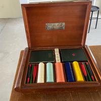Cofanetto in legno gioco del Poker vintage