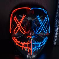 Maschera LED "The Purge" Bicolore – NUOVA con Scat