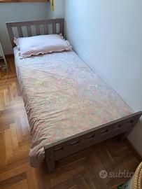 Lettino per bambini Ikea Gulliver verde in legno
