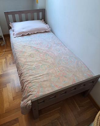 Lettino per bambini Ikea Gulliver verde in legno
