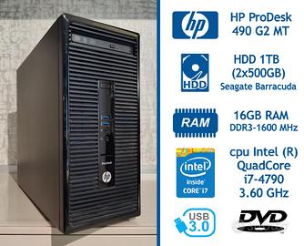 Workstation HP ProDesk 490 G2 cpu i7 16GB RAM DDR3