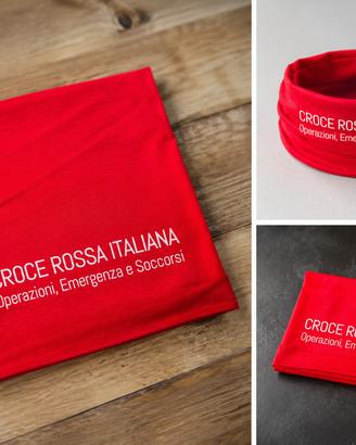 Bandana CRI Rossa Multifunzione Emergenza