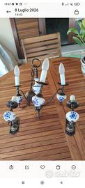 lampadario con applique coordinati
