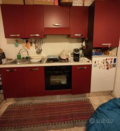 cucina color rosso bordeaux 