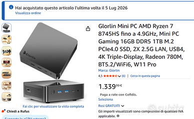 Mini PC AMD Ryzen 7