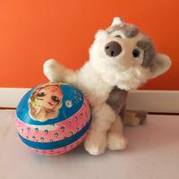 Peluche husky globo