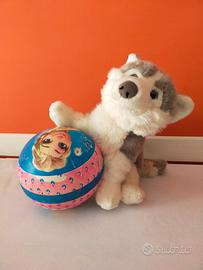Peluche husky globo