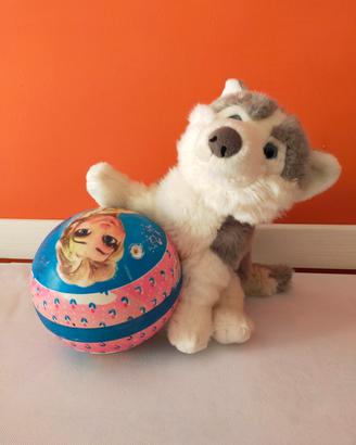 Peluche husky globo