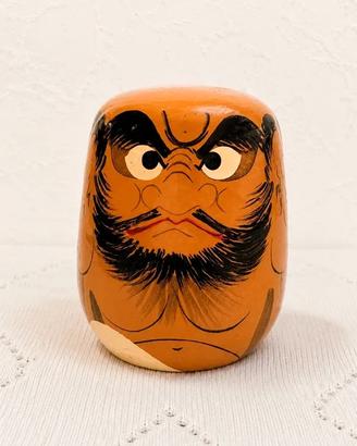 Daruma vintage scultura artigianale legno anni 60