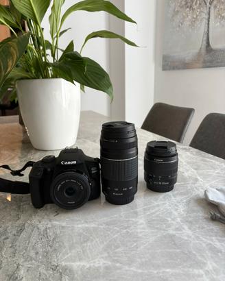 Canon eos 2000d piu 3 obbietivi