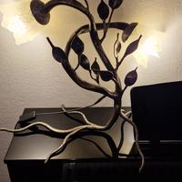 lampada artistica in ferro battuto 