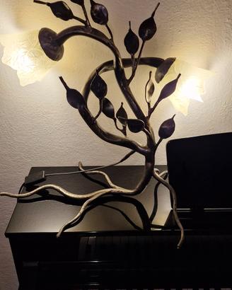 lampada artistica in ferro battuto 
