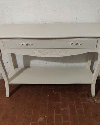 Consolle da ingresso bianca stile Shabby Chic