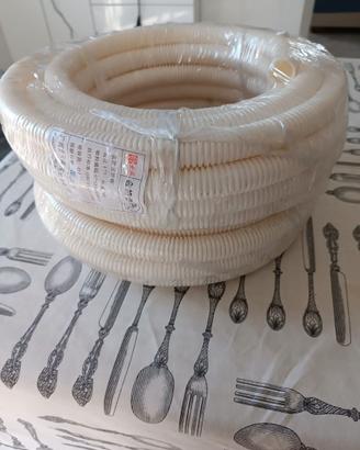 NUOVI 2 x corrugato bianco 25 mm x 10 metri