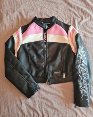 Boxeur, Giacca in Finta Pelle Ricamata Black-Candy