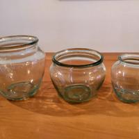 Tre vasi in vetro Plantanova