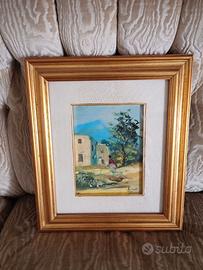 Quadro Antico Paesaggio Napoletano a Olio