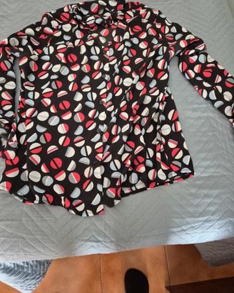 camicia donna fantasia no stiro