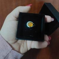 Anello argento 925 e ambra
