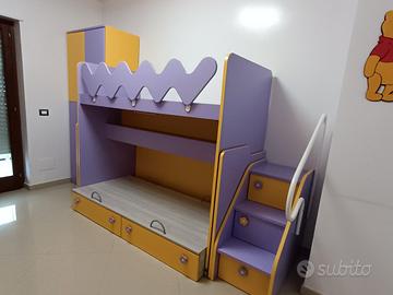 Cameretta Colombini viola e giallo zafferano 