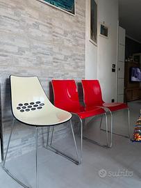 Tre sedie Calligaris serie trony