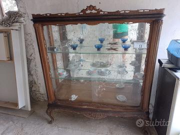 vetrina cristallo vintage 
