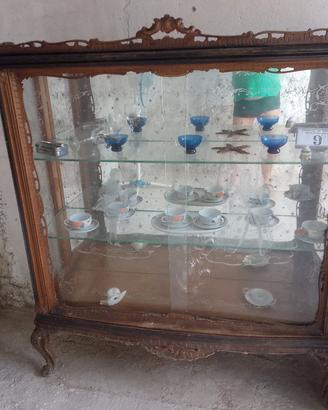 vetrina cristallo vintage 