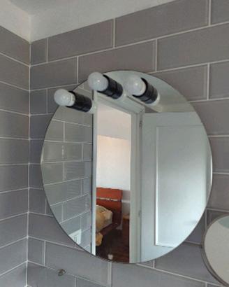 Specchio rotondo  luci integrate stile Hollywood