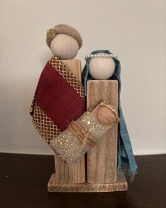 Presepe artigianale in legno