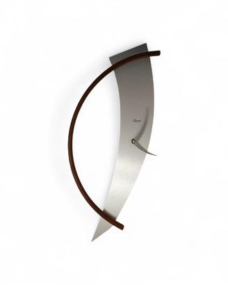 HERMLE design orologio da parete acciaio e legno
