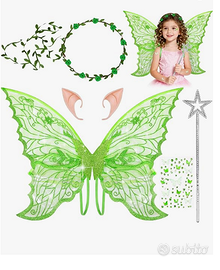 Set Costume da Fata 5 Pezzi – Ali, Bacchetta, Coro