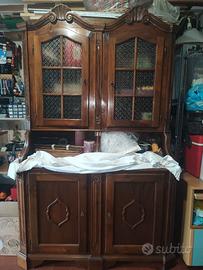 Credenza con Alzata in Legno Stile Classico